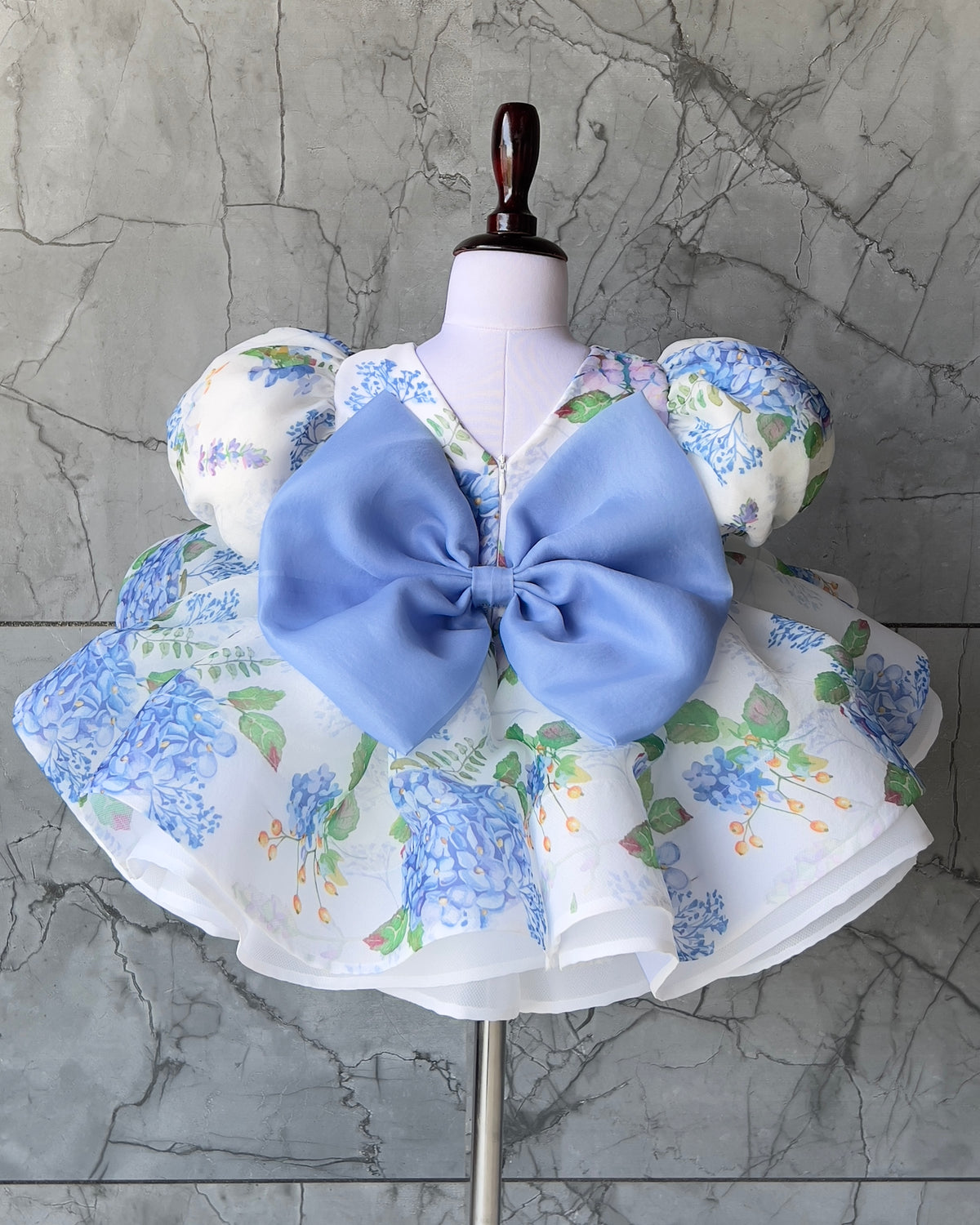 Bluebell print organza frock, photo 2 of 2