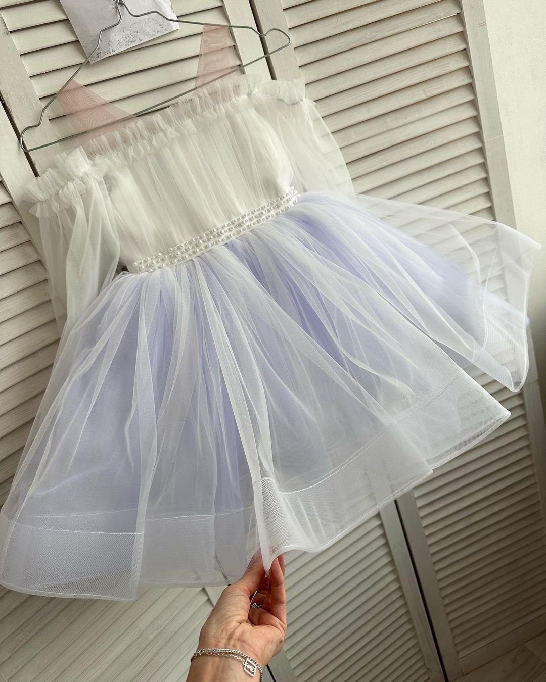 Black tulle frock with white top, photo 4 of 4