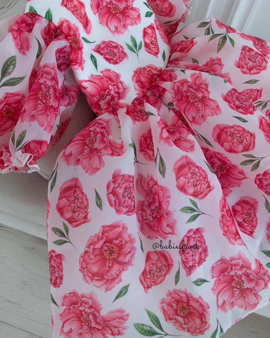Rose print organza frock, photo 2 of 2