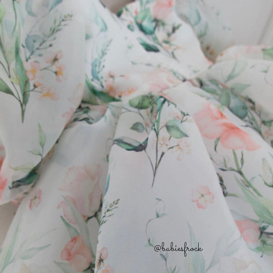 Pastel floral print organza frock, photo 2 of 2