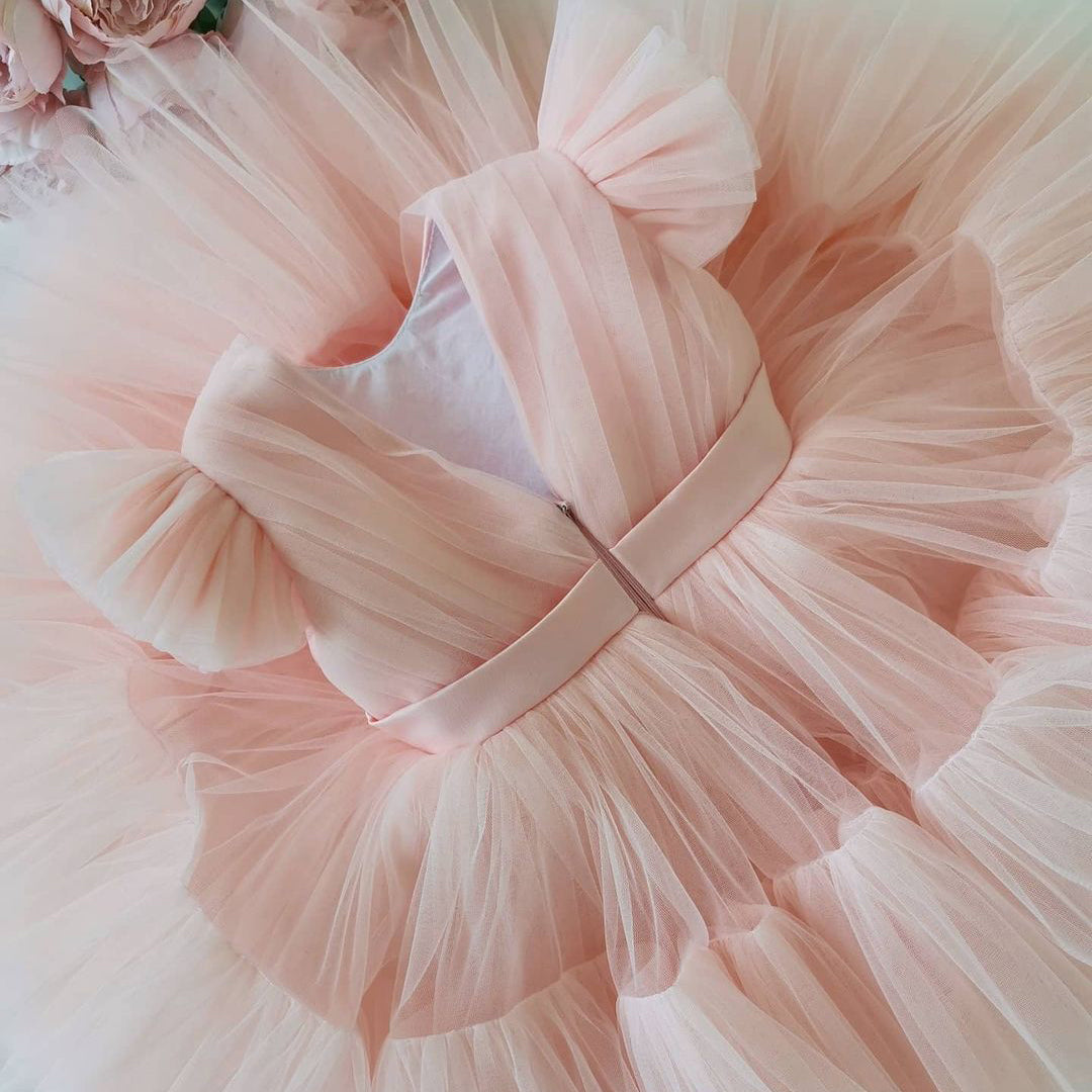 Peach frill tulle frock, photo 3 of 3