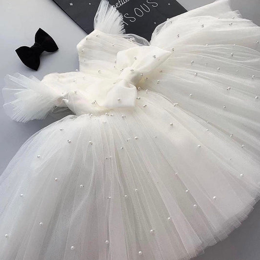White pearl tulle frock, photo 2 of 2