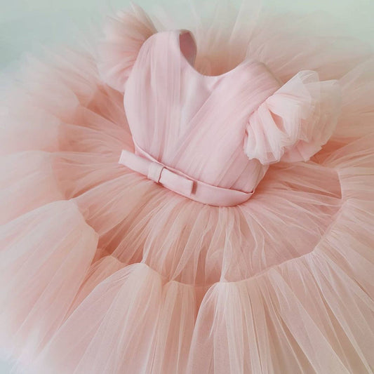 Peach frill tulle frock, photo 2 of 3