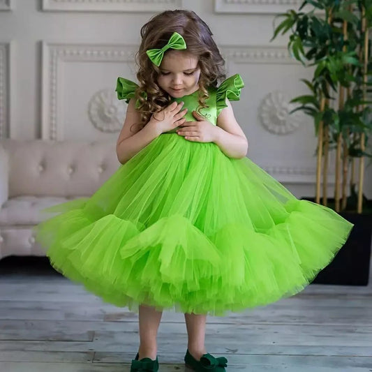 Lime green tulle frock, photo 2 of 2