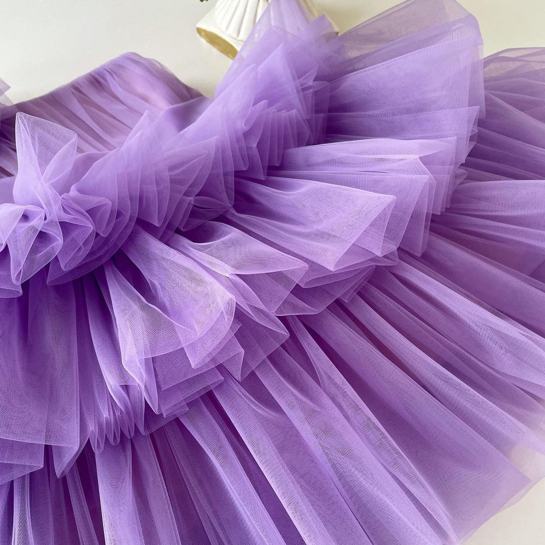 Purple layered tulle frock, photo 3 of 3