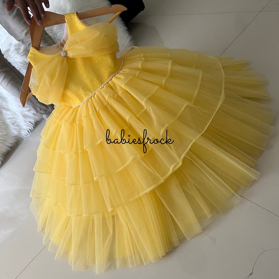 Marigold layered tulle gown, photo 2 of 2