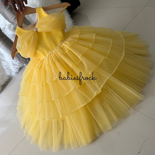 Marigold layered tulle gown, photo 2 of 2