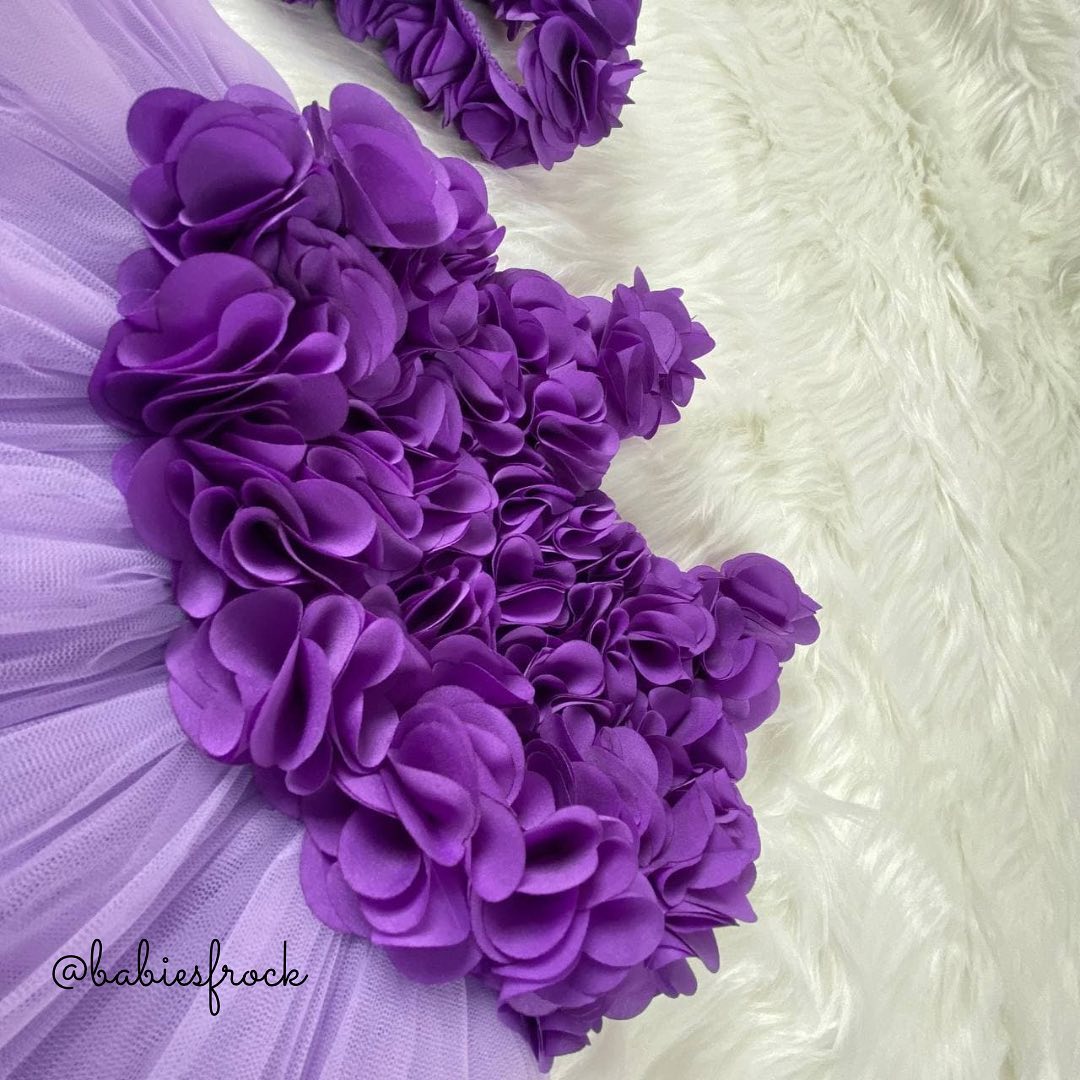 Lavender rose tulle frock, photo 2 of 4