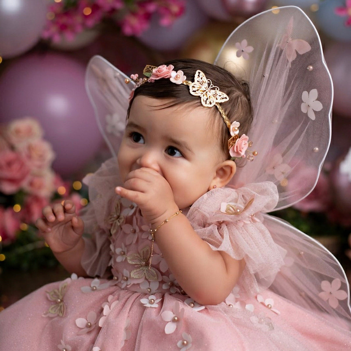 Blush butterfly frock with wings, photo 3 of 3