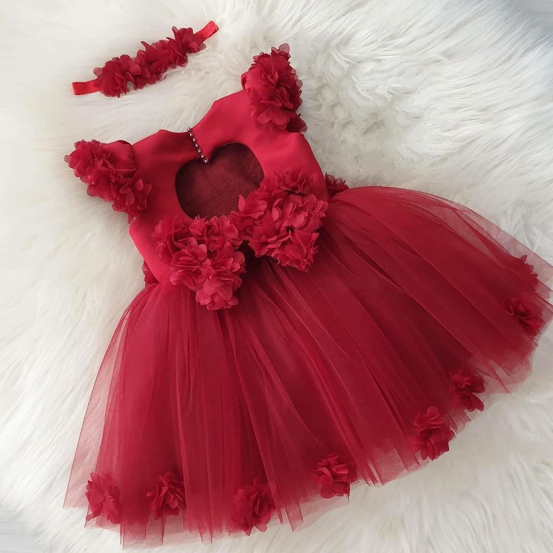Red petal tulle frock, photo 2 of 2