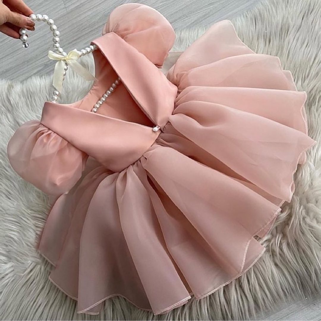 Rose peach organza frock, photo 2 of 2