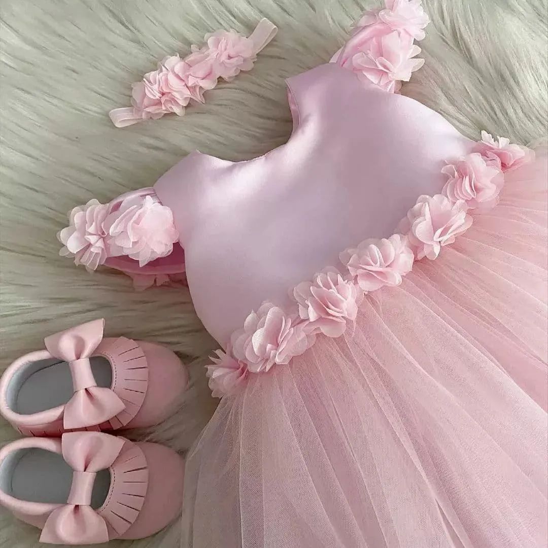 Pink blossom tulle frock, photo 2 of 2