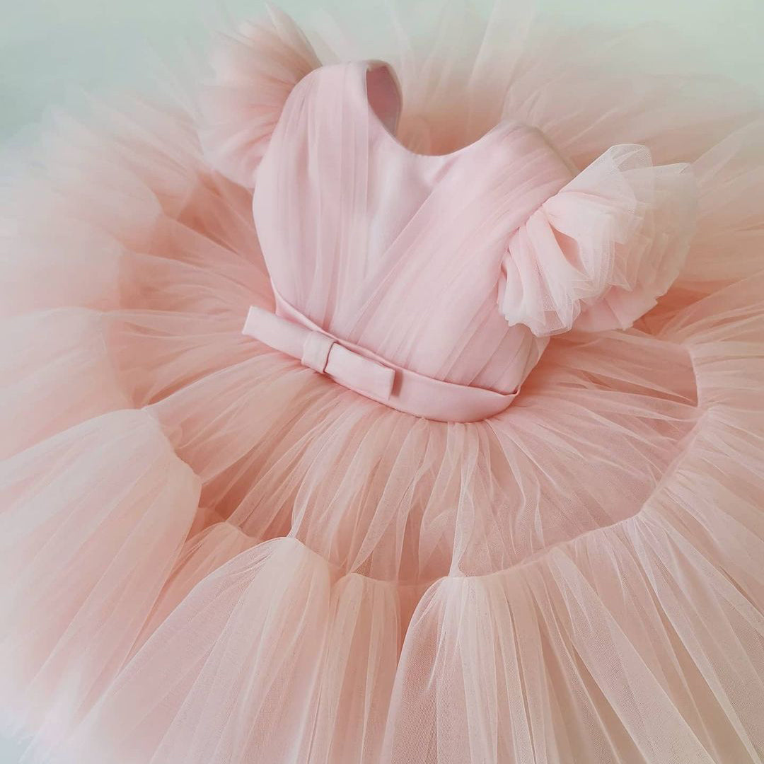 Peach frill tulle frock, photo 2 of 3